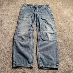 ANTHROPOLOGIE LIGHT WASH DOUBLE KNEE DENIM